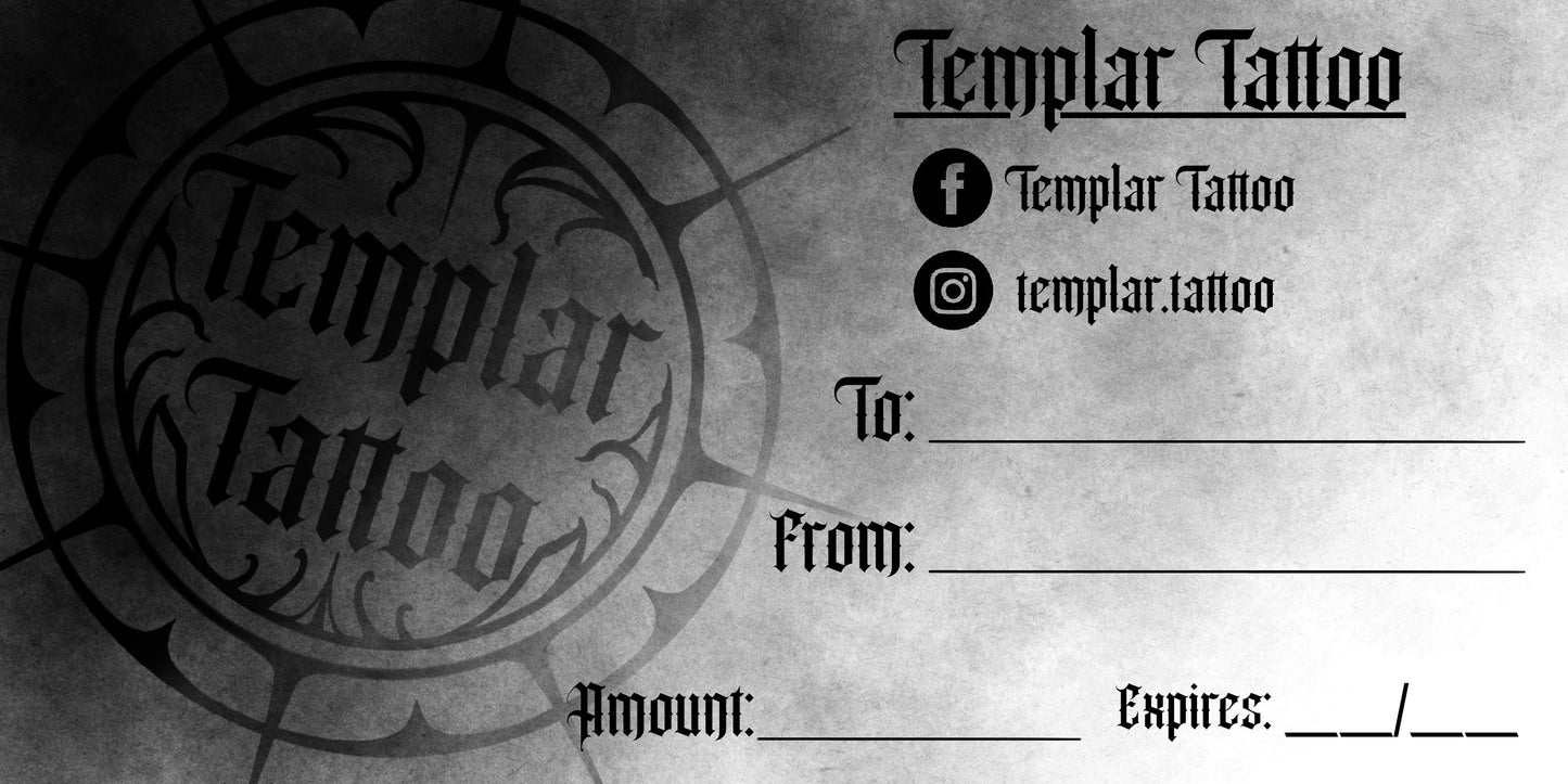 Templar Tattoo gift card